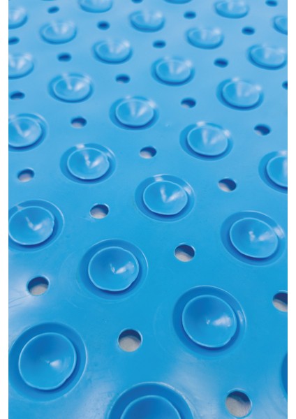 Dikdörtgen Yuvarlak Kabartma Silikon Kaydırmaz Taban Duşakabin ve Banyo Matı (MAVI)(70X40) fırsatları