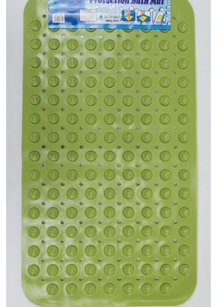 Dikdörtgen Yuvarlak Kabartma Silikon Kaydırmaz Taban Duşakabin ve Banyo Matı (YEŞIL)(70X40) fiyatları