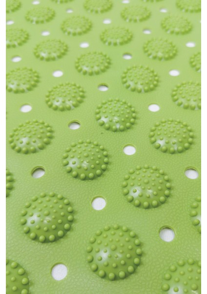 Dikdörtgen Yuvarlak Kabartma Silikon Kaydırmaz Taban Duşakabin ve Banyo Matı (YEŞIL)(70X40) modelleri