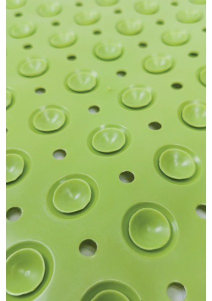 Dikdörtgen Yuvarlak Kabartma Silikon Kaydırmaz Taban Duşakabin ve Banyo Matı (YEŞIL)(70X40) fırsatları