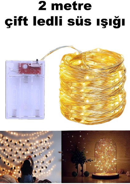 Yılbaşı Şerit LED Çam Ağacı Ledi Yılbaşı Süsü Çam Ağacı Süsleme Pilli LED Pilli Şerit LED Süs Işığı