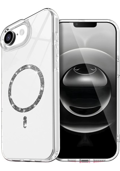 Buğz Apple Iphone 16E Live Diamond Magsafe Kapak - Şeffaf