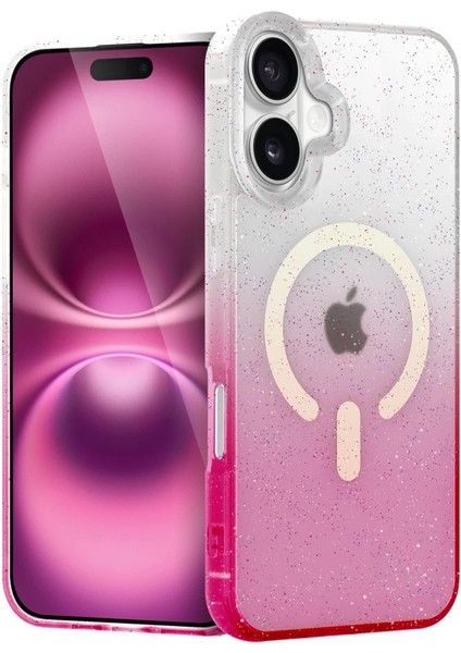 Buğz Apple Iphone 16 Plus Pummel Shiny Magsafe Kapak - Pembe