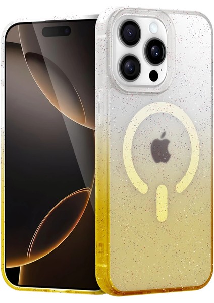 Buğz Apple Iphone 14 Pro Max Pummel Shiny Magsafe Kapak - Gold