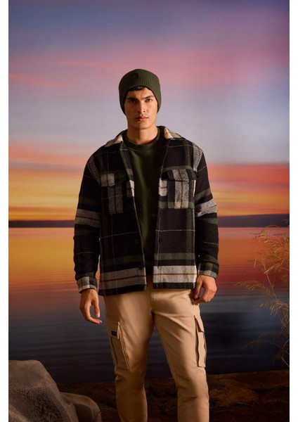 Relax Fit Kareli Oduncu Flanel Uzun Kollu Gömlek