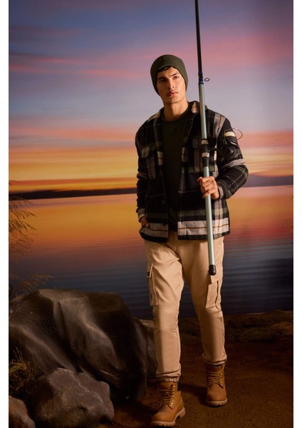 Relax Fit Kareli Oduncu Flanel Uzun Kollu Gömlek