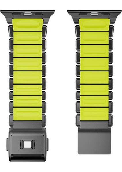 Apple Watch 7 8 9 45 mm Uyumlu Titanyum Kordon Silikon Iç Yüzey Hafif Premium Kayış modelleri