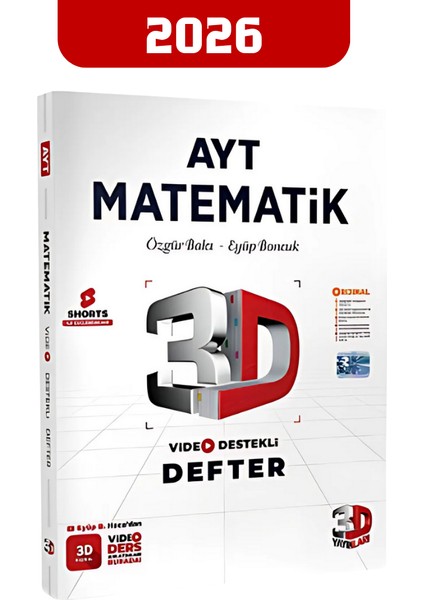 2026 3D Ayt Matematik Video Destekli Defter