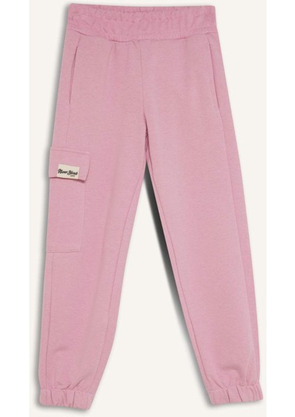 Kız Çocuk Kargo Cepli Beli Paçası Lastikli Jogger Eşofman Altı