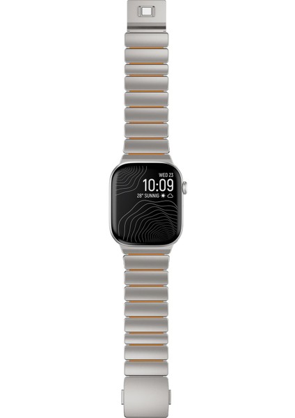 Apple Watch 10 / 11 46 mm Uyumlu Titanyum Kordon Silikon Iç Yüzey Hafif Premium Kayış fiyatları