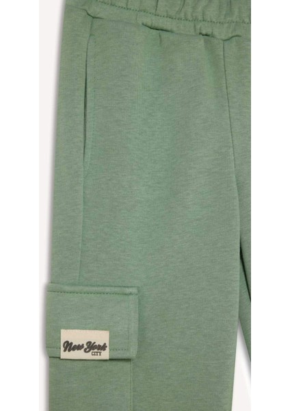 Kız Çocuk Kargo Cepli Beli Paçası Lastikli Jogger Eşofman Altı D2872A824WN