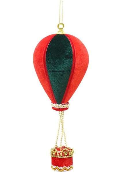 Balon Figürlü Yılbaşı Ağaç Süsü Kadife Yeni Yıl Dekorasyonu Yeşil Kırmızı 34 cm fiyatları