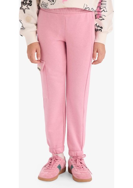 Kız Çocuk Kargo Cepli Beli Paçası Lastikli Jogger Eşofman Altı D2872A824WN