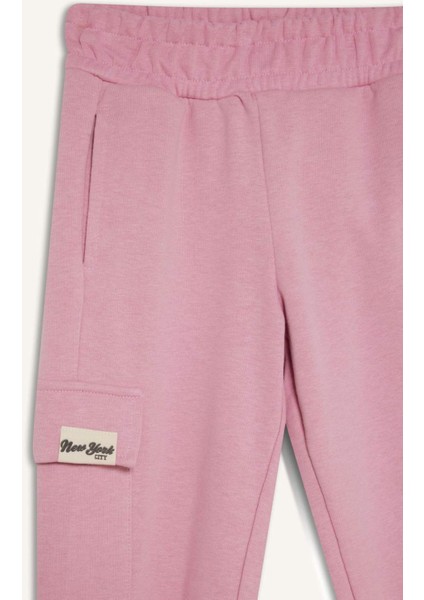 Kız Çocuk Kargo Cepli Beli Paçası Lastikli Jogger Eşofman Altı D2872A824WN