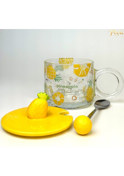 Meyve Tasarımlı Cam Bardak