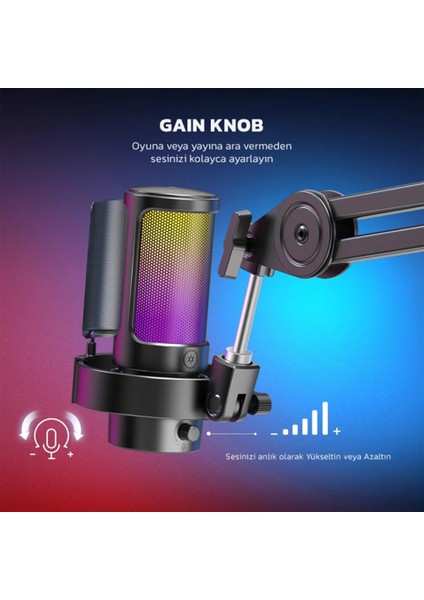 Ampligame A8T USB Yayıncı Bilgisayar Mikrofonu fırsatları