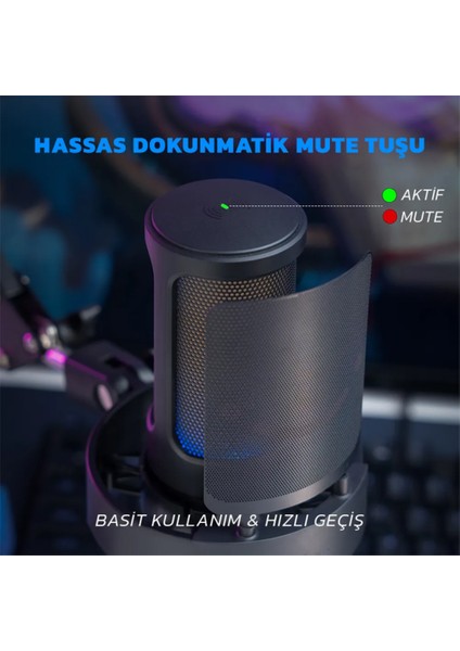 Ampligame A8T USB Yayıncı Bilgisayar Mikrofonu indirimleri