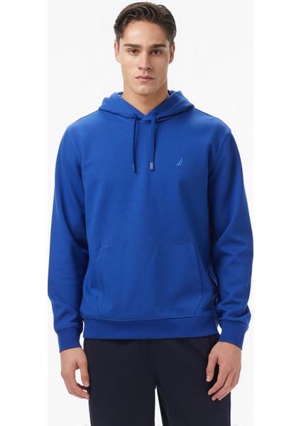 Erkek Mavi Classic Fit Kapüşonlu Sweatshirt K57226T.4MZ