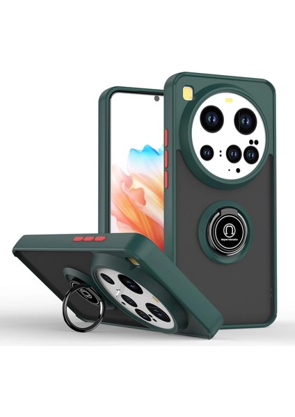 Buğz Xiaomi Mi 15 Ultra Kılıf Montreal Yüzüklü Silikon Kapak - Yeşil