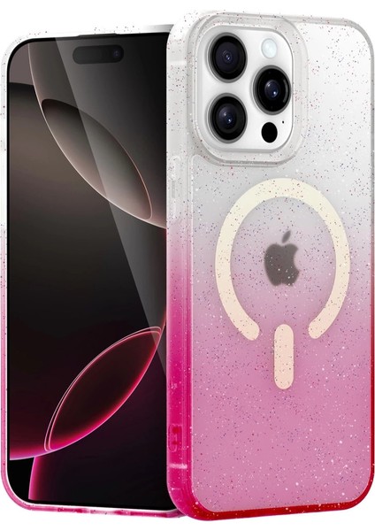 Buğz Apple Iphone 15 Pro Max Pummel Shiny Magsafe Kapak - Pembe