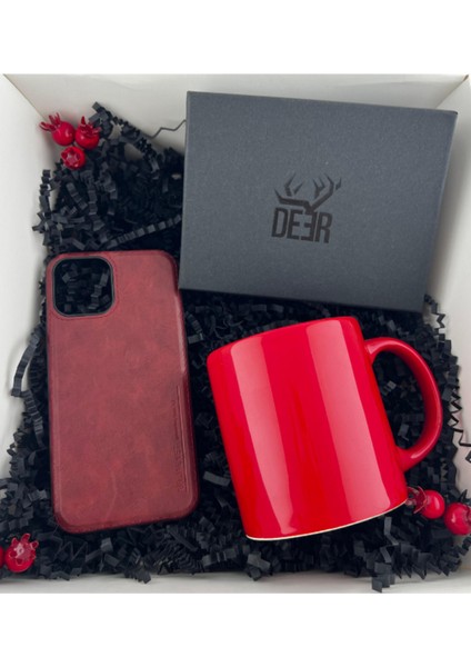 Hakiki Deri Mekanizmali Cüzdan, Kırmızı Telefon Kılıfı, Seramik Kupa (Kişiye Özel Baskı Yapılabilir) fırsatları