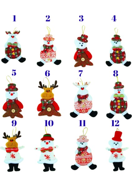 Figürlü Tekstil Yılbaşı Süsü Çam Ağacı Süsü 1741