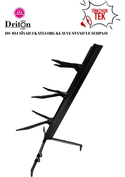 DS-104 Siyah Profesyonel Üç Katlı Ultimate Org Standı Sehpası fiyatları