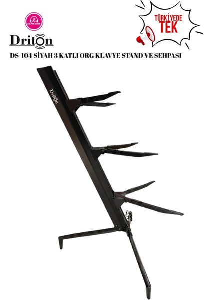 DS-104 Siyah Profesyonel Üç Katlı Ultimate Org Standı Sehpası modelleri