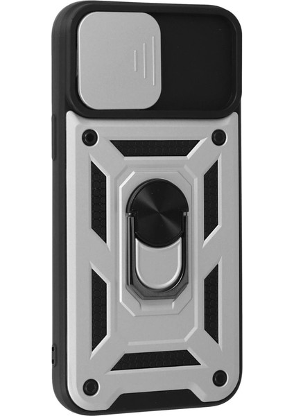 Buğz Iphone 13 Pro Kılıf Pars Lens Yüzüklü Silikon - Gümüş fiyatları