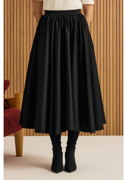 Büzgülü Kloş Cotton Etek modelleri