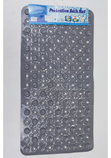 Dikdörtgen Kabartma Silikon Kaydırmaz Taban Duşakabin ve Banyo Matı (GRI)(65X35) fiyatları