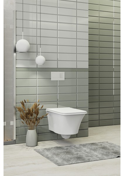 Ibiza Asma Klozet + Klozet Kapağı Renk Beyaz