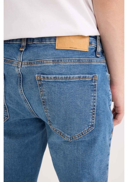 Pedro Slim Fit Dar Kalıp Normal Bel Dar Paça Jean Pantolon