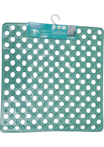 Kare Kabartma Silikon Kaydırmaz Taban Duşakabin ve Banyo Matı (YEŞIL)(51X53) fiyatları
