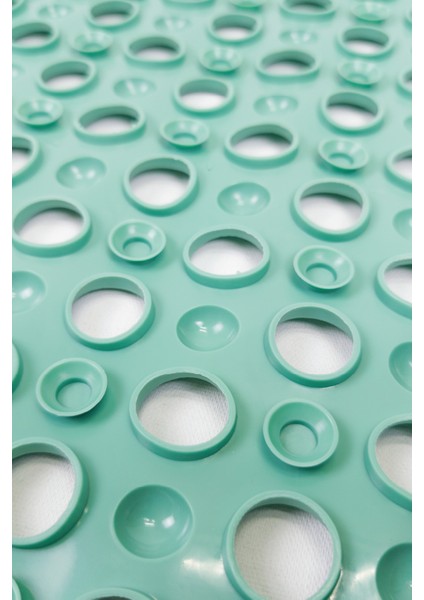 Kare Kabartma Silikon Kaydırmaz Taban Duşakabin ve Banyo Matı (YEŞIL)(51X53) fırsatları