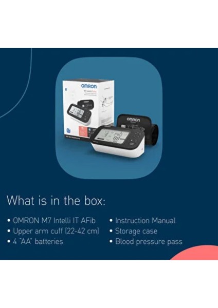 M7 Intelli It Afib HEM-7380T1-EKB Koldan Tansiyon Aleti+Orjinal Adaptör Hediye