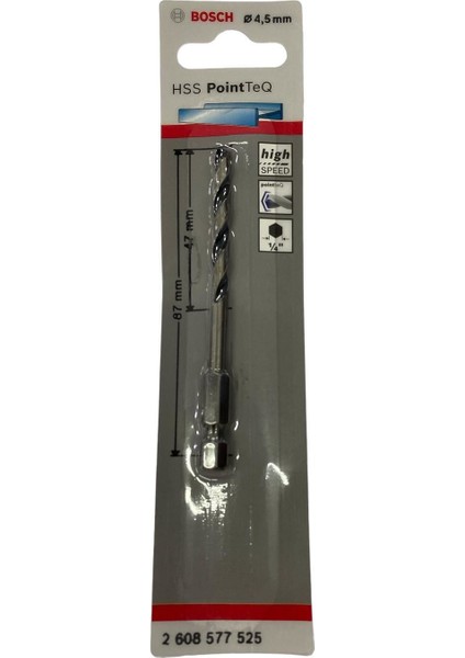 Point Teq Altıgen Şaftlı Hss Matkap Ucu 4,5 mm fırsatları