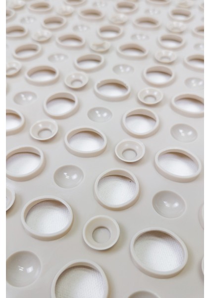 Kare Kabartma Silikon Kaydırmaz Taban Duşakabin ve Banyo Matı (BEJ)(51X53) fırsatları