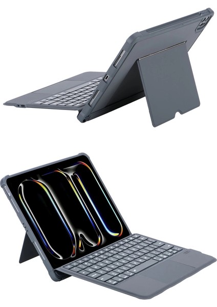 Buğz T5507D Ipad Pro 11 (2022) Kılıf Palermo Ledli Klavyeli Standlı Tablet Kılıfı - Siyah fırsatları