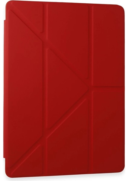 Buğz Newface Samsung Galaxy Tab A9 Kılıf Kalemlikli Mars Tablet Kılıfı - Kırmızı