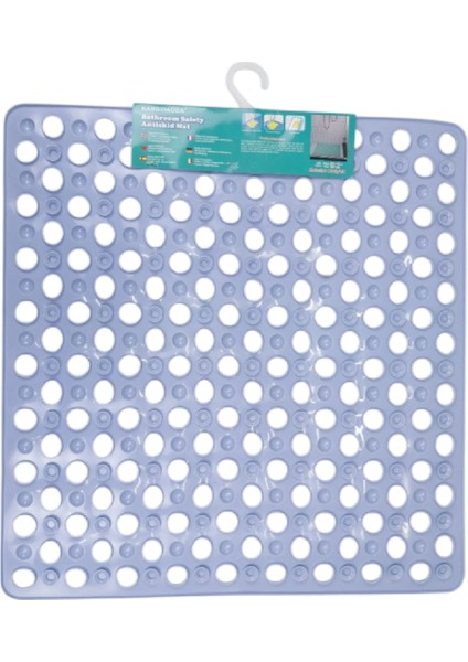 Kare Kabartma Silikon Kaydırmaz Taban Duşakabin ve Banyo Matı (Açık MAVI)(51X53) fiyatları