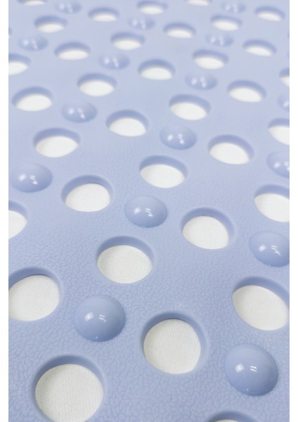 Kare Kabartma Silikon Kaydırmaz Taban Duşakabin ve Banyo Matı (Açık MAVI)(51X53) fırsatları