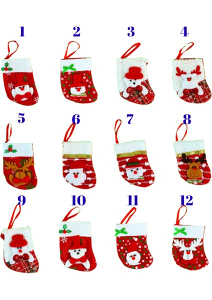 Sevimli Figürlü Yılbaşı Çorabı 1739