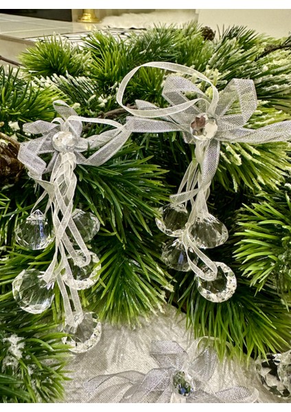 Ithal Yılbaşı Lüks Tasarım Taşlı Süs 1 Adet