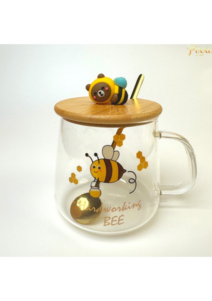 Arı Tasarımlı Cam Kupa Bardak