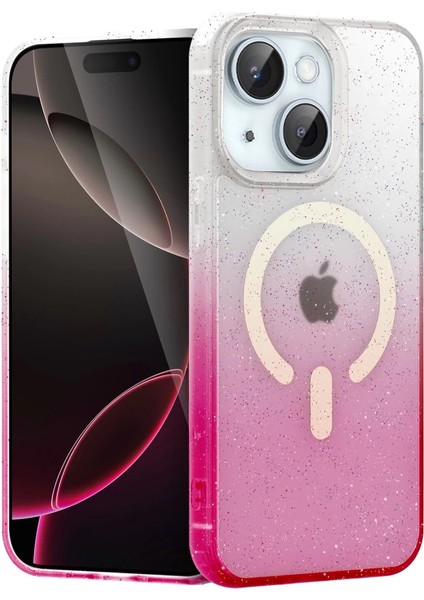 Buğz Apple Iphone 15 Plus Pummel Shiny Magsafe Kapak - Pembe