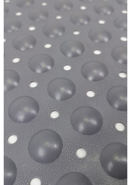 Dikdörtgen Delikli Kabartma Silikon Kaydırmaz Taban Duşakabin ve Banyo Matı (GRI)(66X36) fırsatları