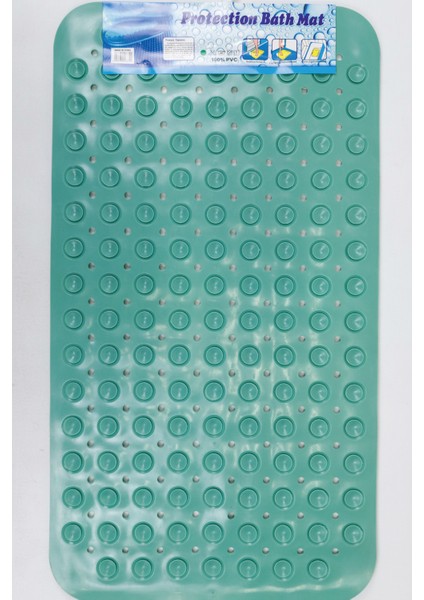 Dikdörtgen Delikli Kabartma Silikon Kaydırmaz Taban Duşakabin ve Banyo Matı (TURKUAZ)(66X36) fiyatları