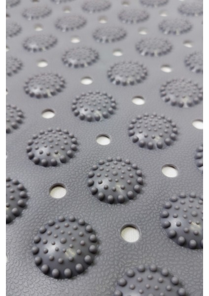 Dikdörtgen Yuvarlak Kabartma Silikon Kaydırmaz Taban Duşakabin ve Banyo Matı (GRI)(70X40) modelleri