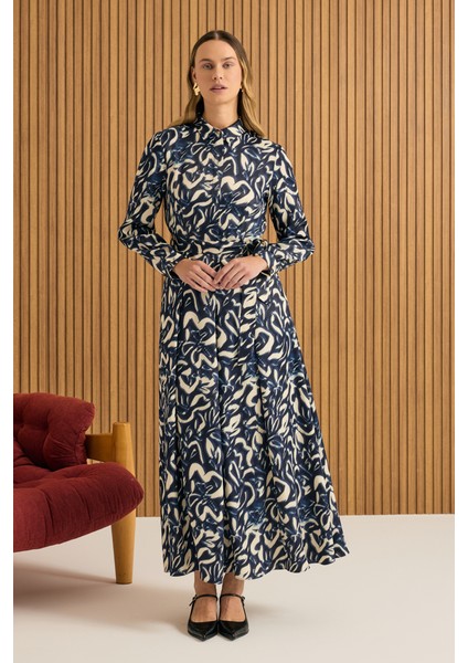 Desenli Viscon Elbise fiyatları